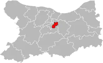 Kanton na mapě departementu Calvados