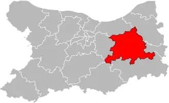 Kanton na mapě departementů Calvados
