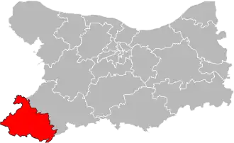 kanton na mapě departementu Calvados