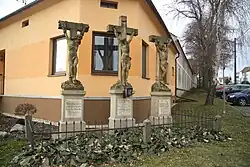 Calvary at Zákostelní and Znojemská crossroad in Hrotovice, Třebíč District.jpg