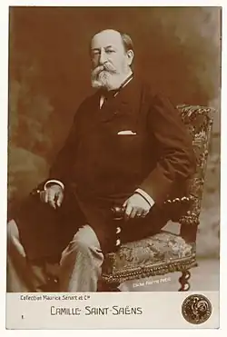 Camille Saint-Saëns,fotograffie od Pierre Petit z roku 1900