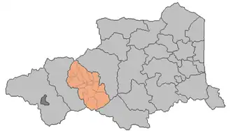 Kanton na mapě departementu Pyrénées-Orientales