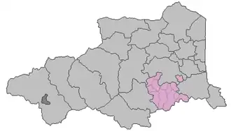 Kanton na mapě departementu Pyrénées-Orientales