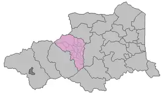 Kanton na mapě departementu Pyrénées-Orientales