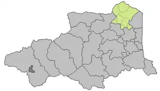 Kanton na mapě departementu Pyrénées-Orientales