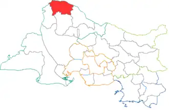 Kanton na mapě departementu Bouches-du-Rhône