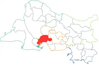 Kanton Istres-Sud na mapě departementu Bouches-du-Rhône