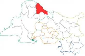 Kanton Orgon na mapě departementu Bouches-du-Rhône