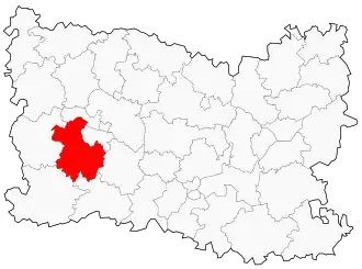 Kanton na mapě departementu Oise