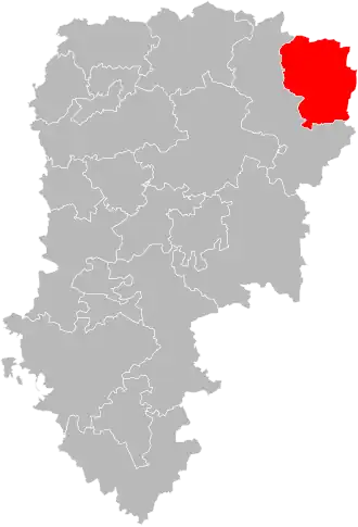 Kanton na mapě departementu Aisne