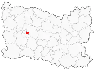 Kanton na mapě departementu Oise