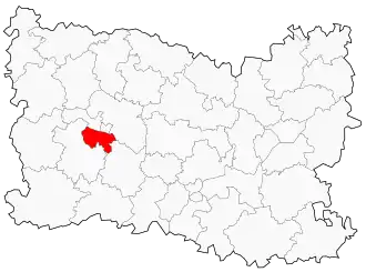 Kanton na mapě departementu Oise