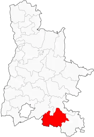 Kanton na mapě departementu Drôme