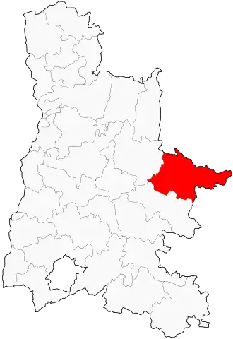 Kanton na mapě departementu Drôme