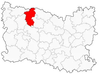 Kanton na mapě departementu Oise