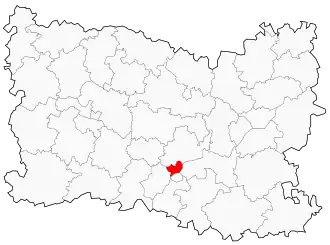 Kanton na mapě departementu Oise