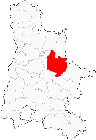 Kanton na mapě departementu Drôme