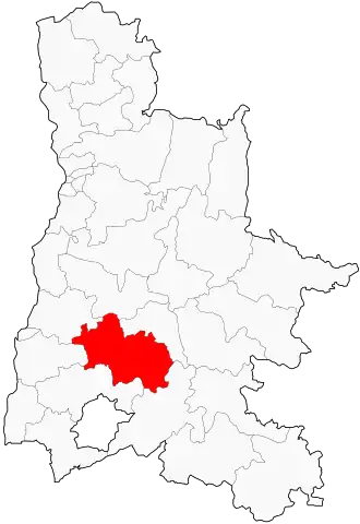 Kanton na mapě departementu Drôme