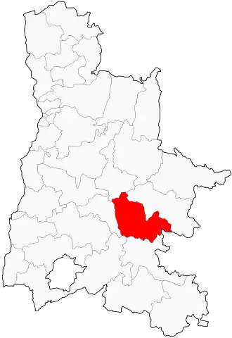 Kanton na mapě departementu Drôme