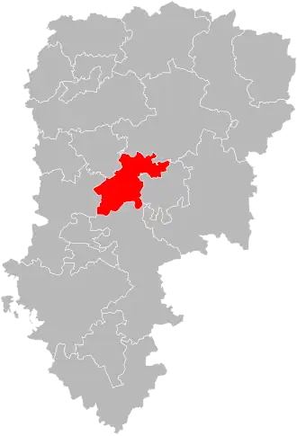 Kanton na mapě departementu Aisne