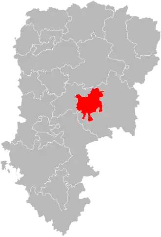 Kanton na mapě departementu Aisne