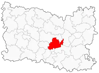 Kanton na mapě departementu Oise