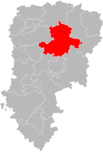 Kanton na mapě departementu Aisne