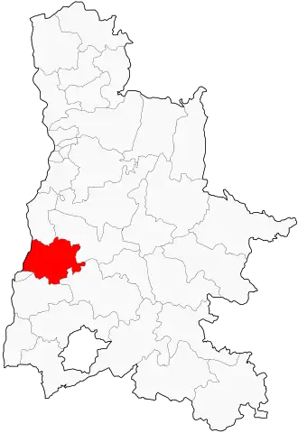 Kanton na mapě departementu Drôme