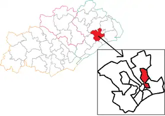 Kanton na mapě departementu Hérault