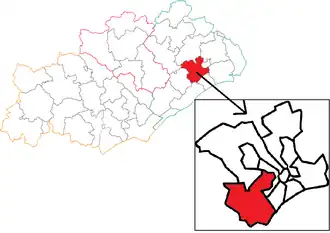 Kanton na mapě departementu Hérault