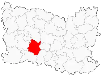 Kanton na mapě departementu Oise