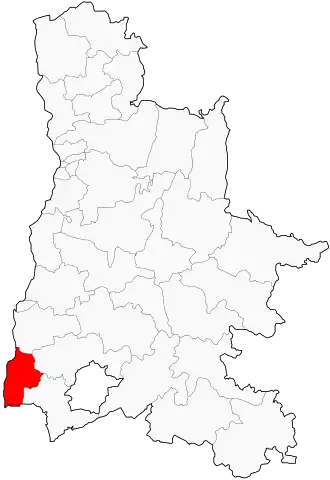 Kanton na mapě departementu Drôme