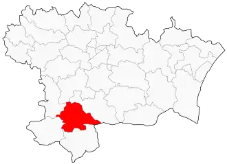 Kanton na mapě departementu Aude