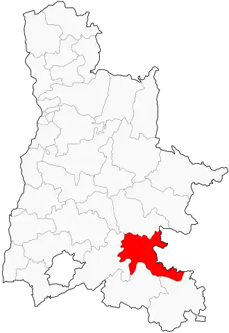 Kanton na mapě departementu Drôme