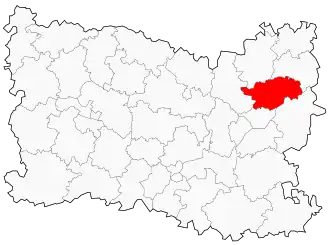 Kanton na mapě departementu Oise