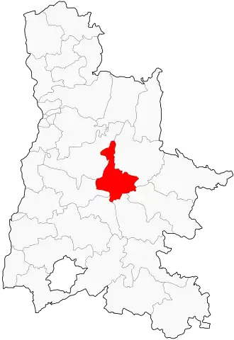 Kanton na mapě departementu Drôme