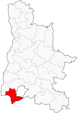 Kanton na mapě departementu Drôme