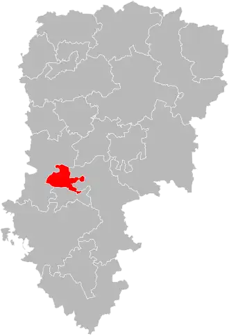 Kanton na mapě departementu Aisne