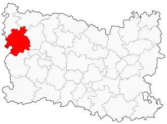 Kanton na mapě departementu Oise