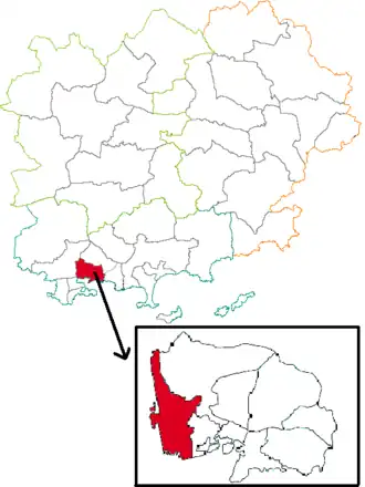 Kanton na mapě departementu Var