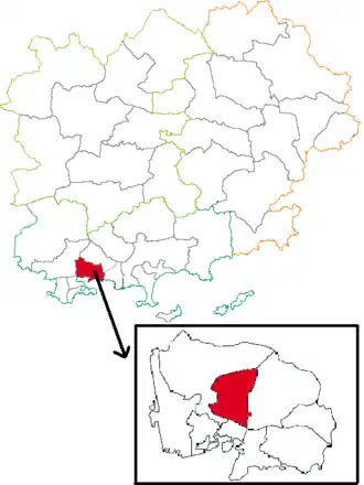 Kanton na mapě departementu Var