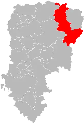 Kanton na mapě departementu Aisne