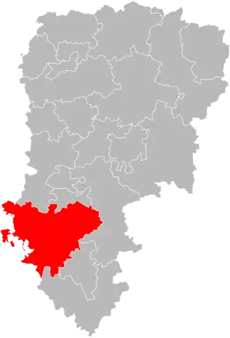 Kanton na mapě departementu Aisne