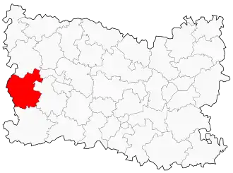 Kanton na mapě departementu Oise