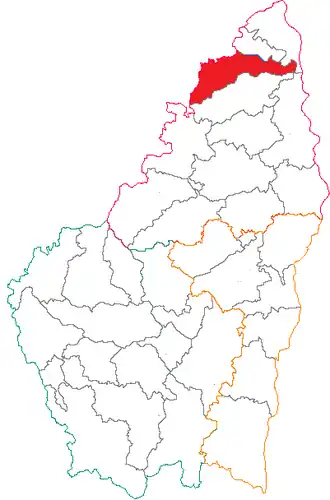 Kanton na mapě departementu Ardèche