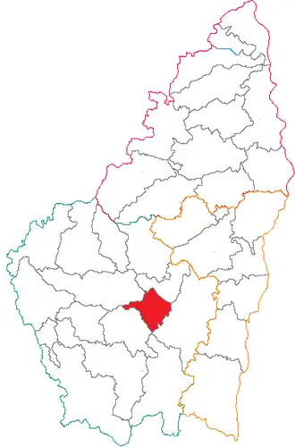 Kanton na mapě departementu Ardèche