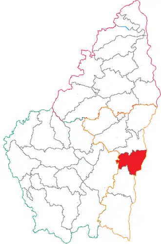 Kanton na mapě departementu Ardèche