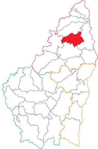 Kanton na mapě departementu Ardèche