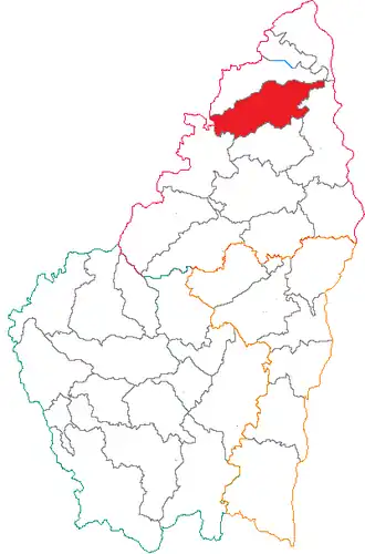 Kanton na mapě departementu Ardèche