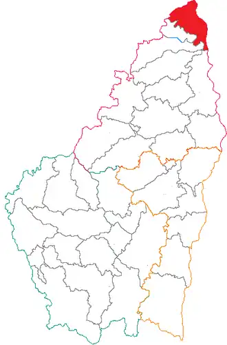 Kanton na mapě departementu Ardèche